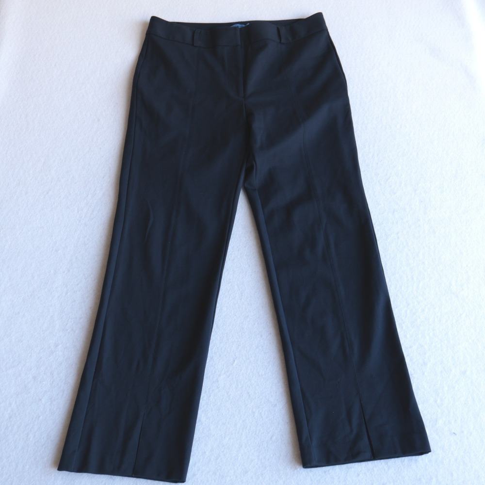 J.McLaughlin Women Navy Blue Straight Leg Stretch Trousers Size 8 Dress Pants